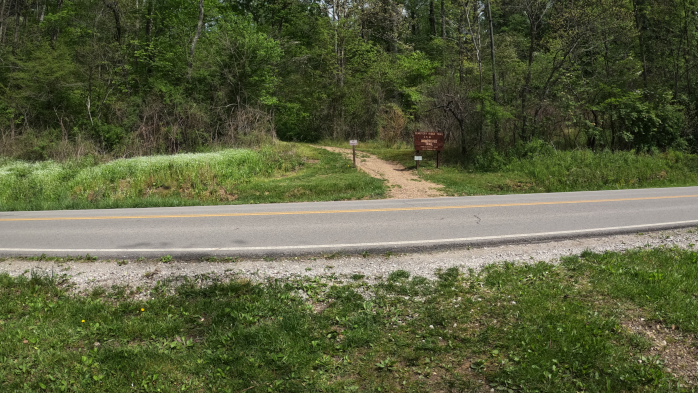 Cemetery Ridge Trailhead - The Hocking Hills in Southern Ohio.