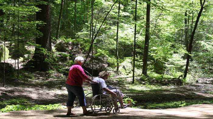 Ash Cave is wheelchair accessible.