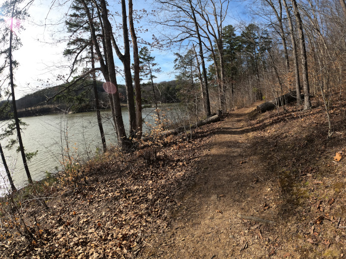 Lake Hope State Park Peninsula Trail in The Hocking Hills of Ohio.