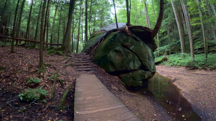 Trail to Whispering Cave.
Whispering Cave Hiking Trail: Hocking Hills State Park in "The Hocking Hills" 